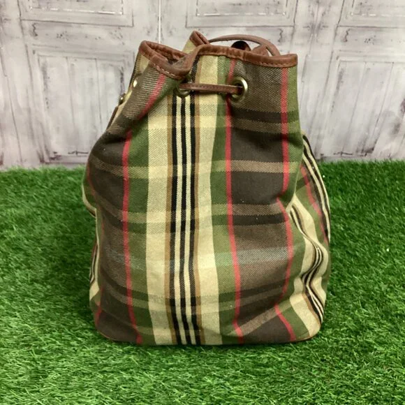 Vintage Heckathorn Plaid Bucket Bag - Picture 2 of 13